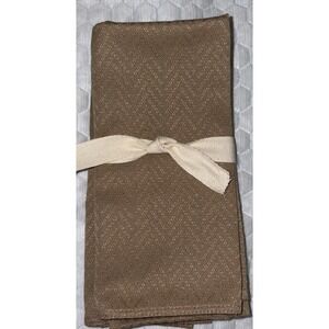 Ralph Lauren Home Napkins 19 x 19 Set of 4 tan Basket Weave Retired NWOT